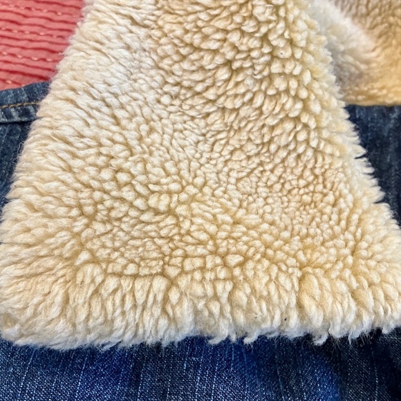 Reitmans sherling (faux) Denim Jacket with Cream Lining size large women’s - Picture 15 of 16